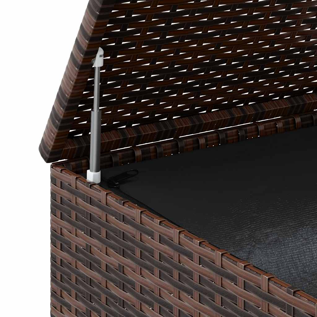 hyndeboks 145x100x103 cm polyrattan brun
