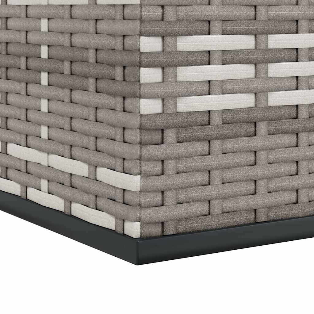 hyndeboks 145x100x103 cm polyrattan grå