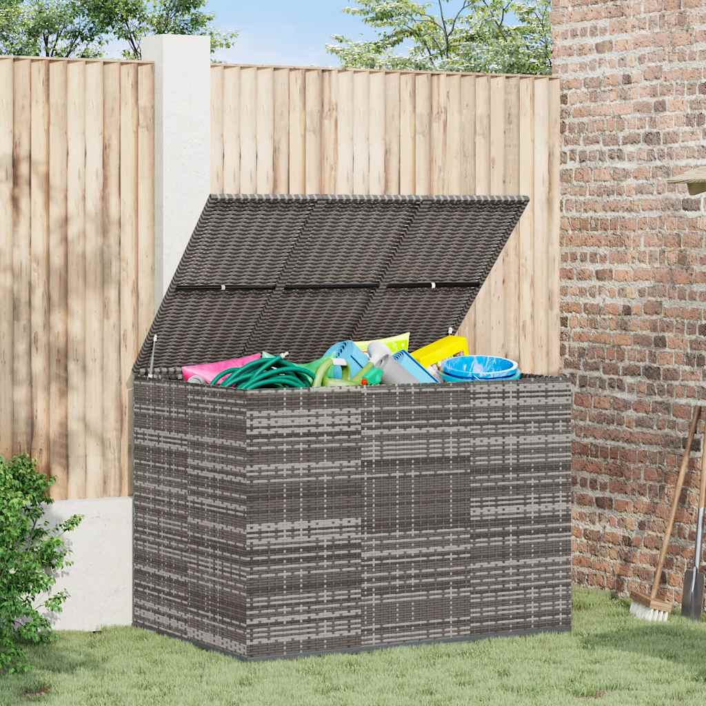 hyndeboks 145x100x103 cm polyrattan grå