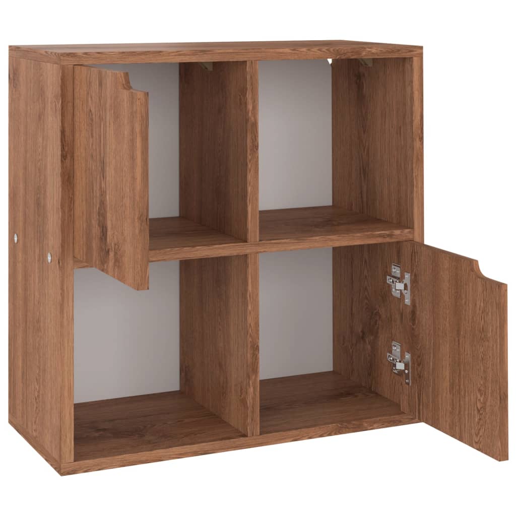 bogreol 60x27,5x59,5 cm konstrueret træ brun eg