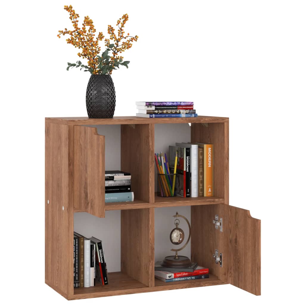 bogreol 60x27,5x59,5 cm konstrueret træ brun eg
