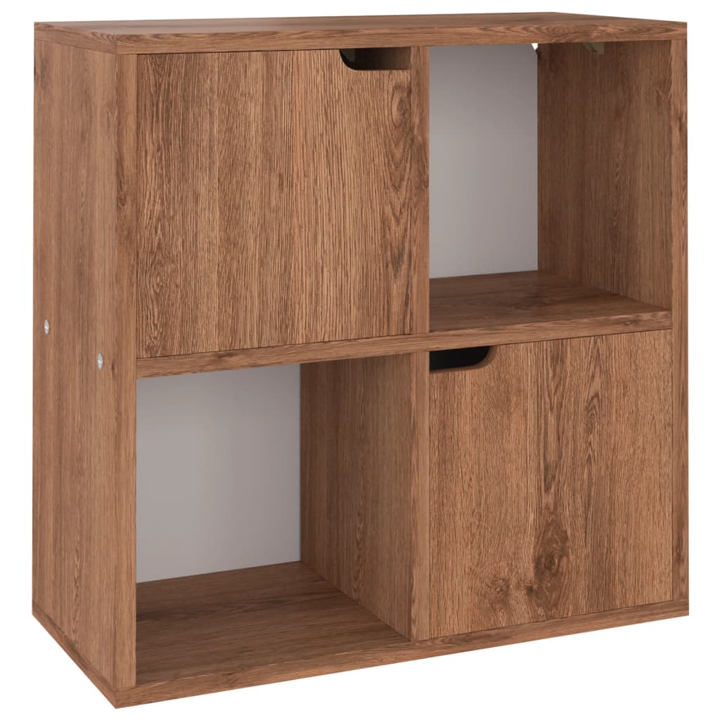 bogreol 60x27,5x59,5 cm konstrueret træ brun eg