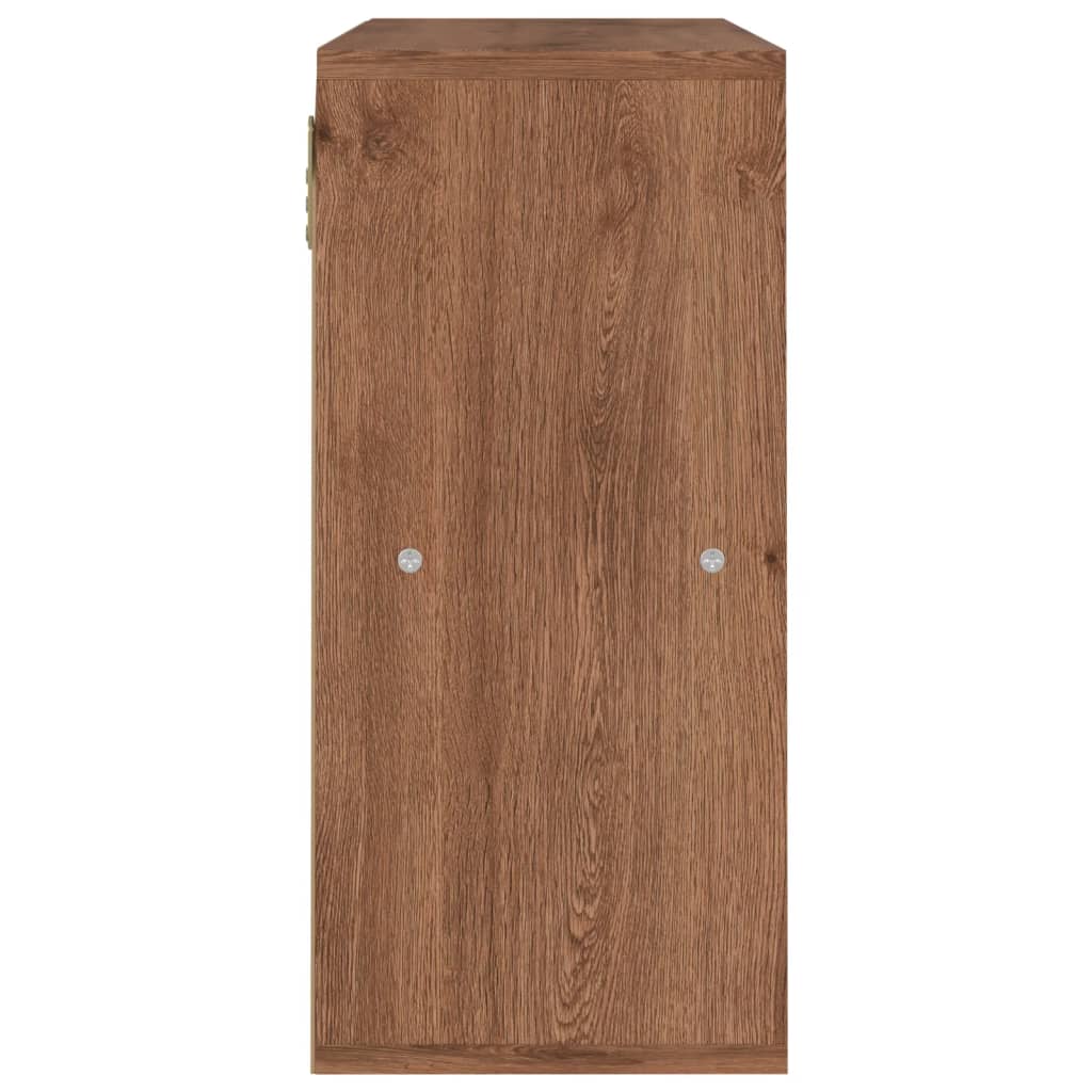 bogreol 60x27,5x59,5 cm konstrueret træ brun eg