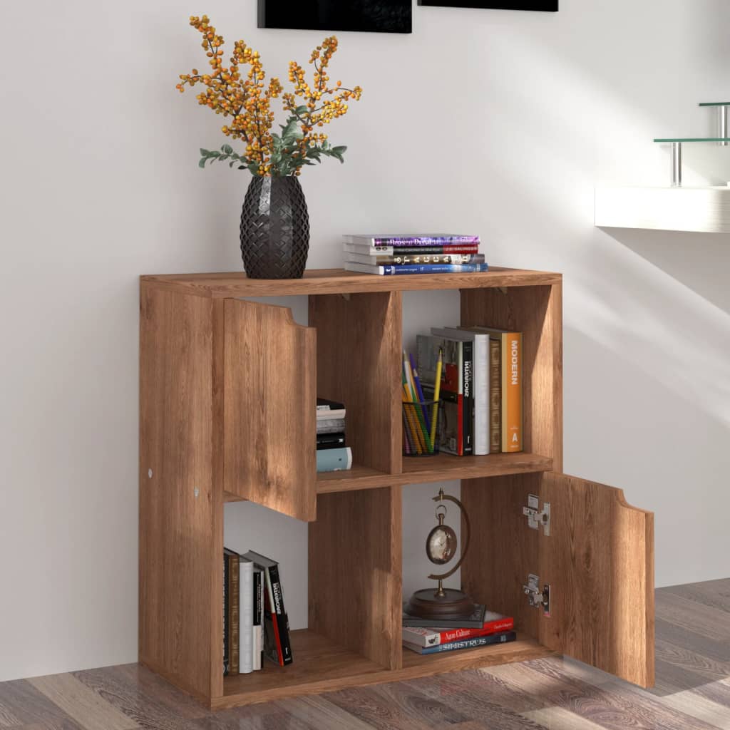 bogreol 60x27,5x59,5 cm konstrueret træ brun eg