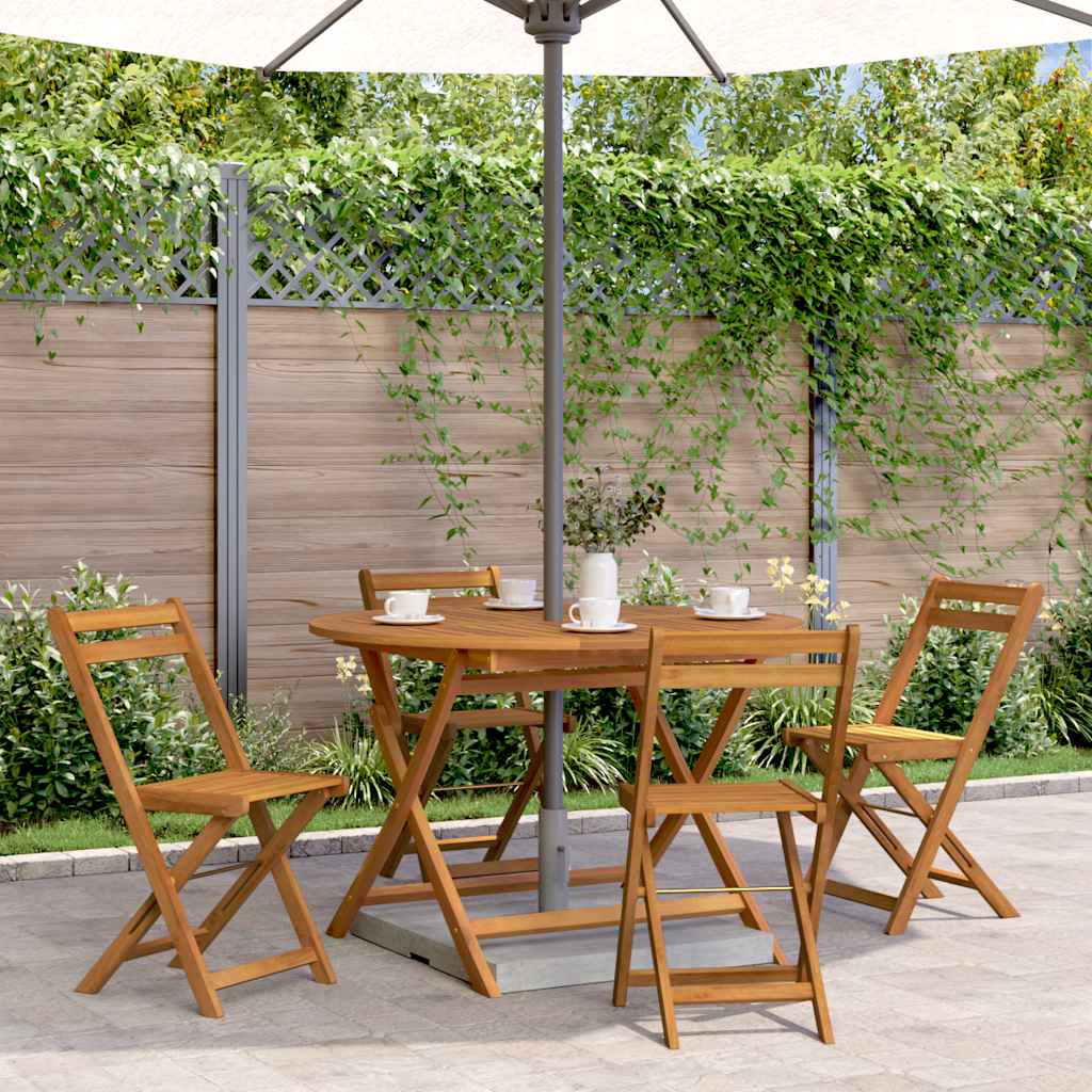 foldbart havebord 110 cm massivt akacietræ