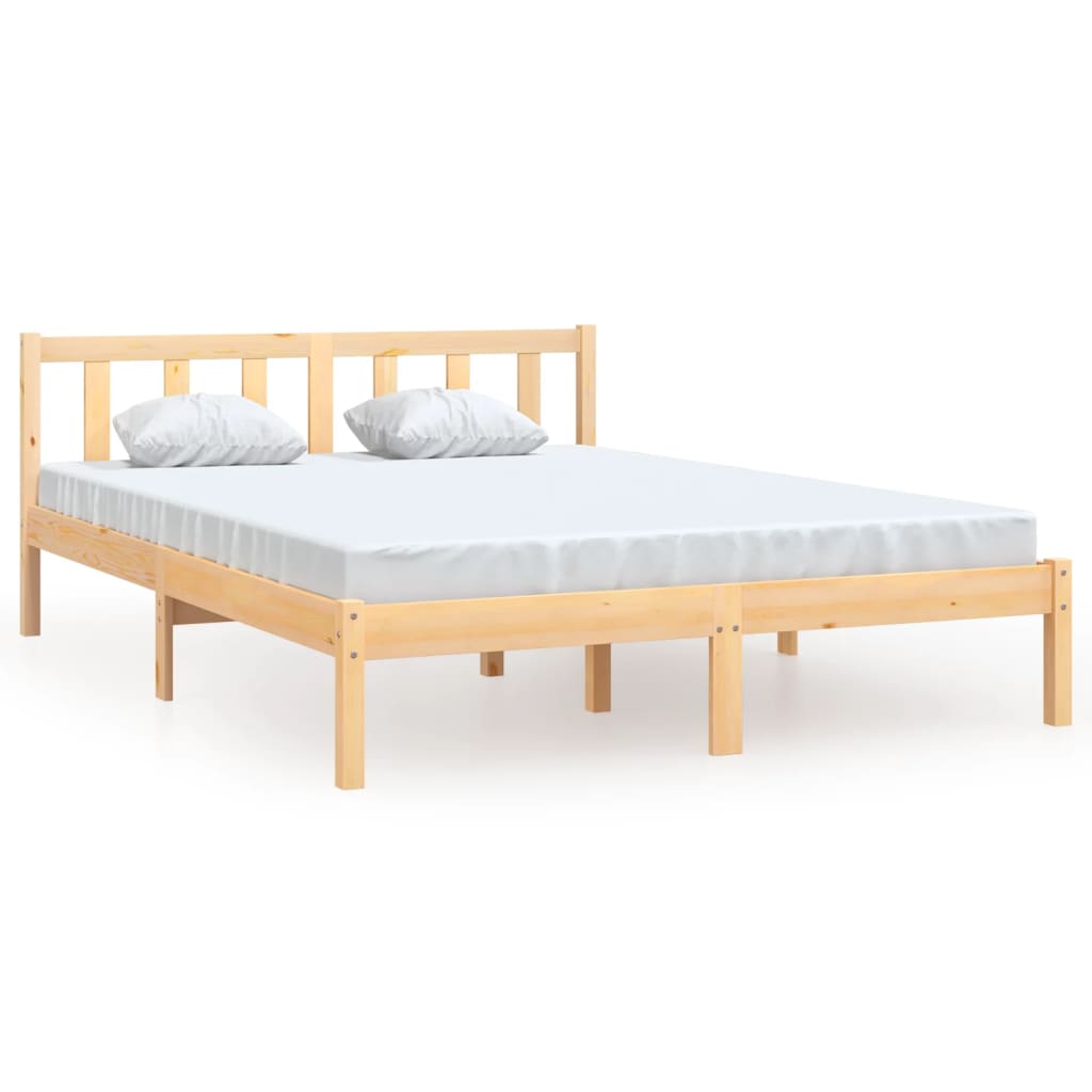sengeramme 140x200 cm massivt fyrretræ