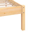 sengeramme 140x200 cm massivt fyrretræ