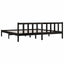 sengestel 200x200 cm massivt fyrretræ sort