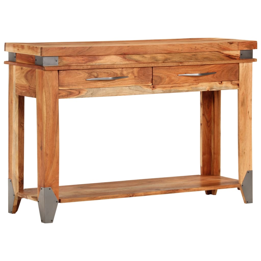 konsolbord 110x34x74 cm massivt akacietræ