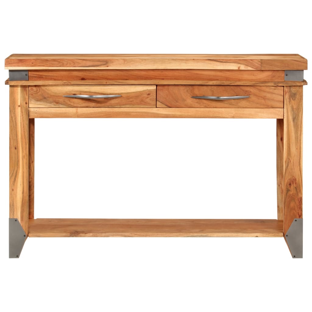 konsolbord 110x34x74 cm massivt akacietræ