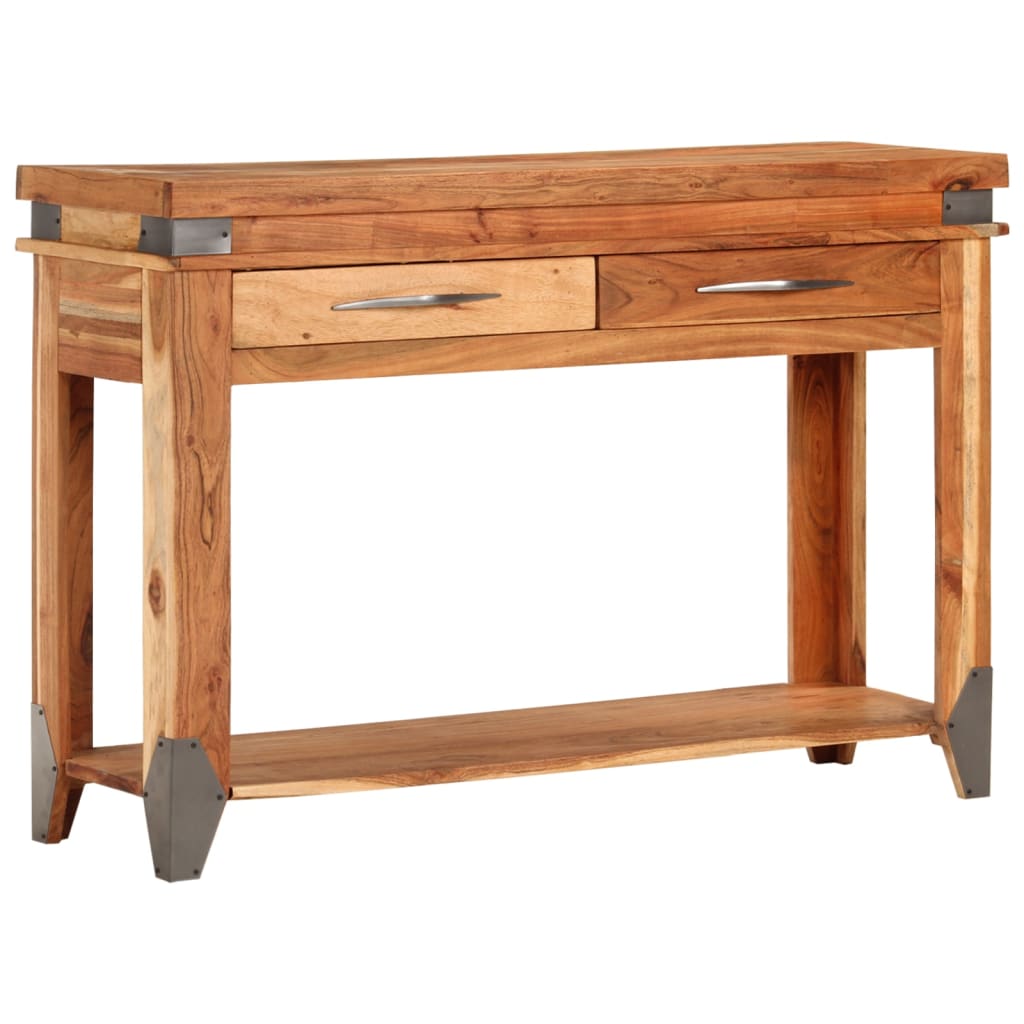 konsolbord 110x34x74 cm massivt akacietræ