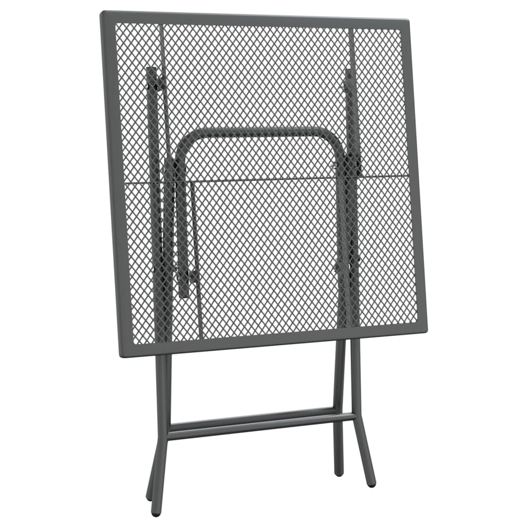 havebord 60x60x72 cm strækmetalnet antracitgrå