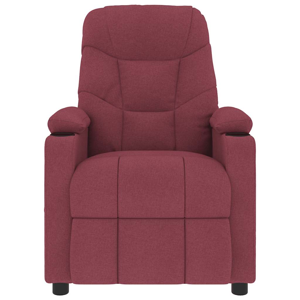 massagestol stof vinrød