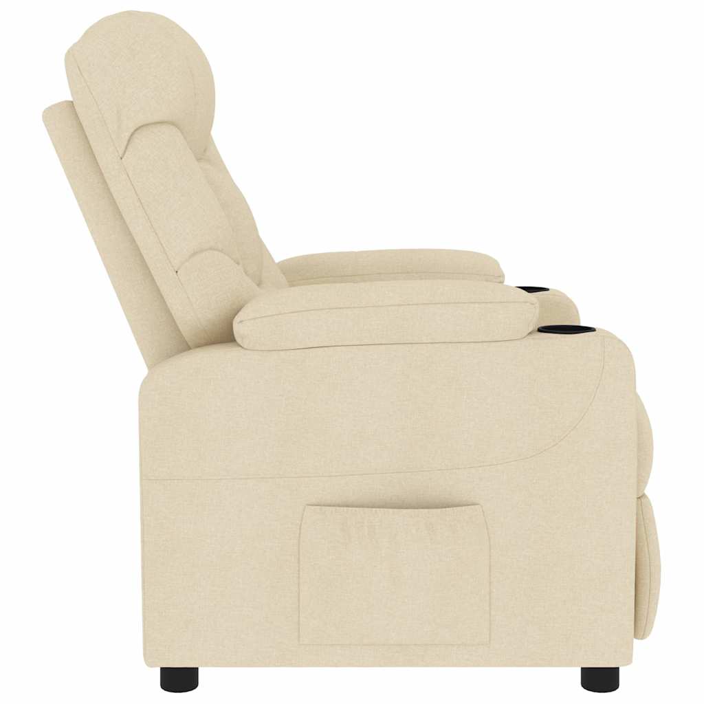 massagestol stof cremefarvet