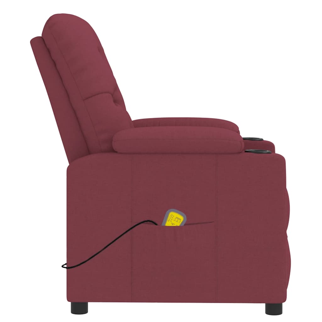 massagestol stof vinrød