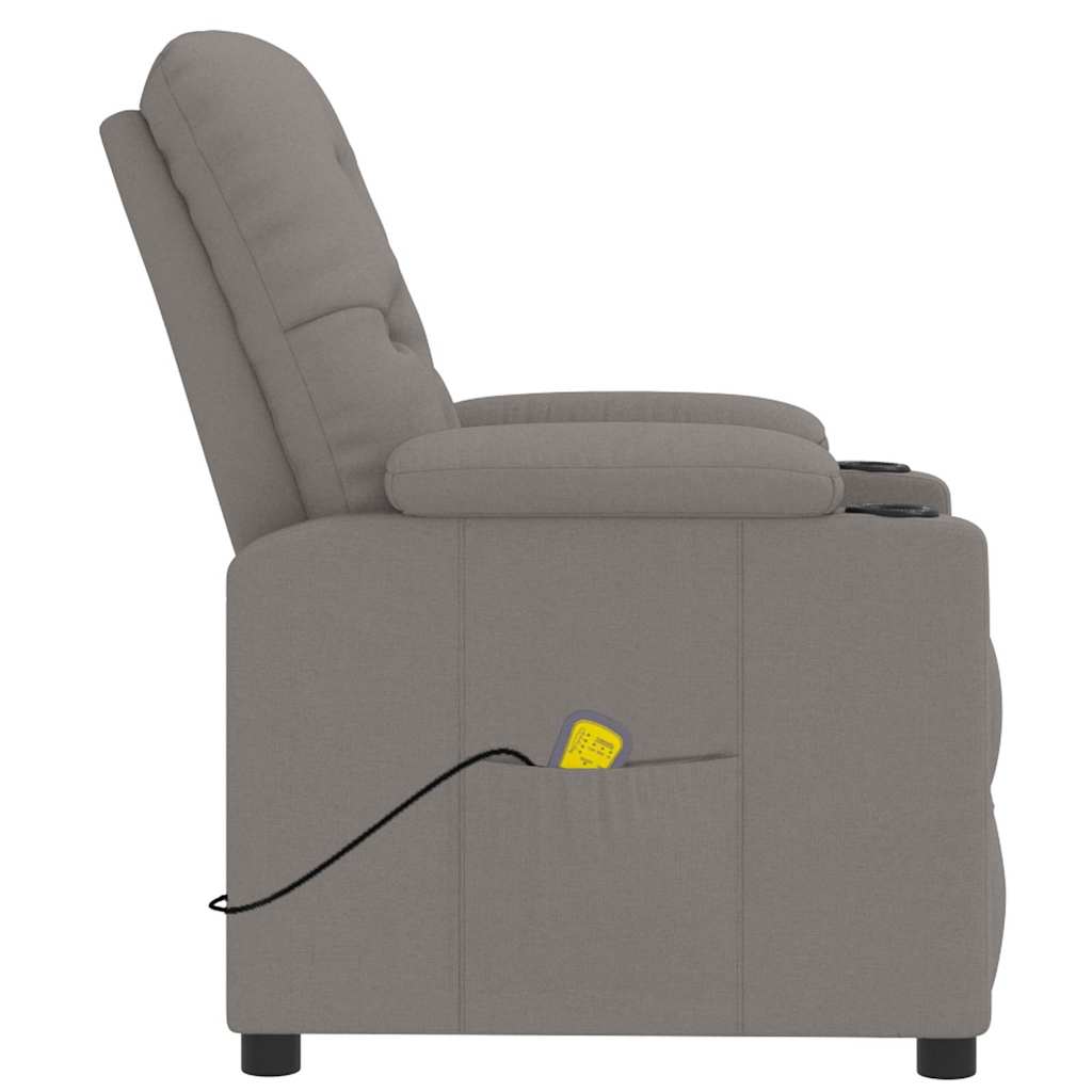 massagestol stof gråbrun