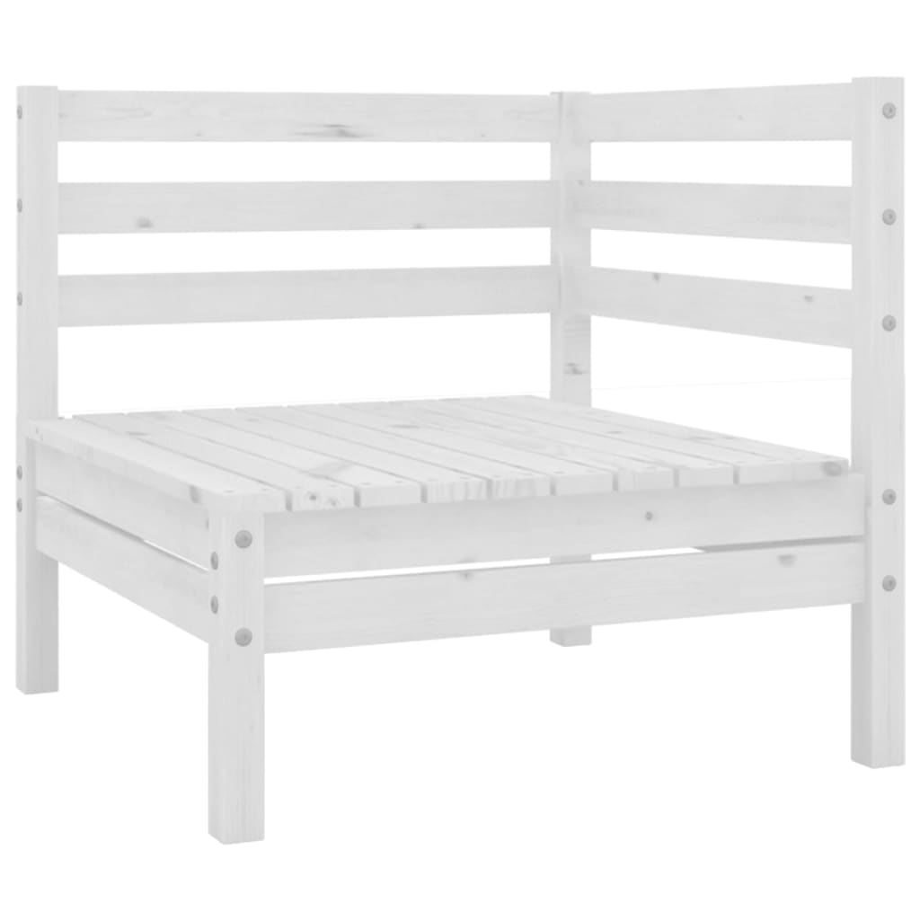 loungesæt til haven 12 dele massivt fyrretræ hvid