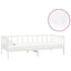 daybed med madras 90x200 cm massivt fyrretræ hvid