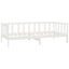 daybed med madras 90x200 cm massivt fyrretræ hvid