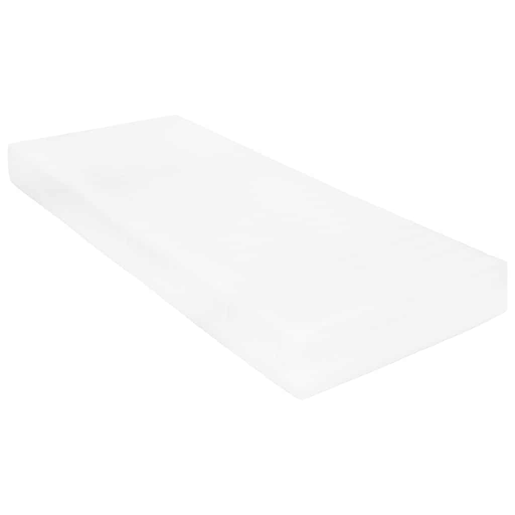 daybed med madras 90x200 cm massivt fyrretræ hvid