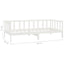 daybed med madras 90x200 cm massivt fyrretræ hvid