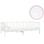 daybed med madras 90x200 cm massivt fyrretræ hvid
