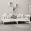 daybed med madras 90x200 cm massivt fyrretræ hvid