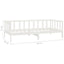 daybed med madras 90x200 cm massivt fyrretræ hvid