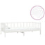 daybed med madras 90x200 cm massivt fyrretræ hvid