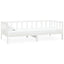 daybed med madras 90x200 cm massivt fyrretræ hvid