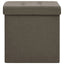 foldbare opbevaringspuffer 2 stk. kunstlærred brun