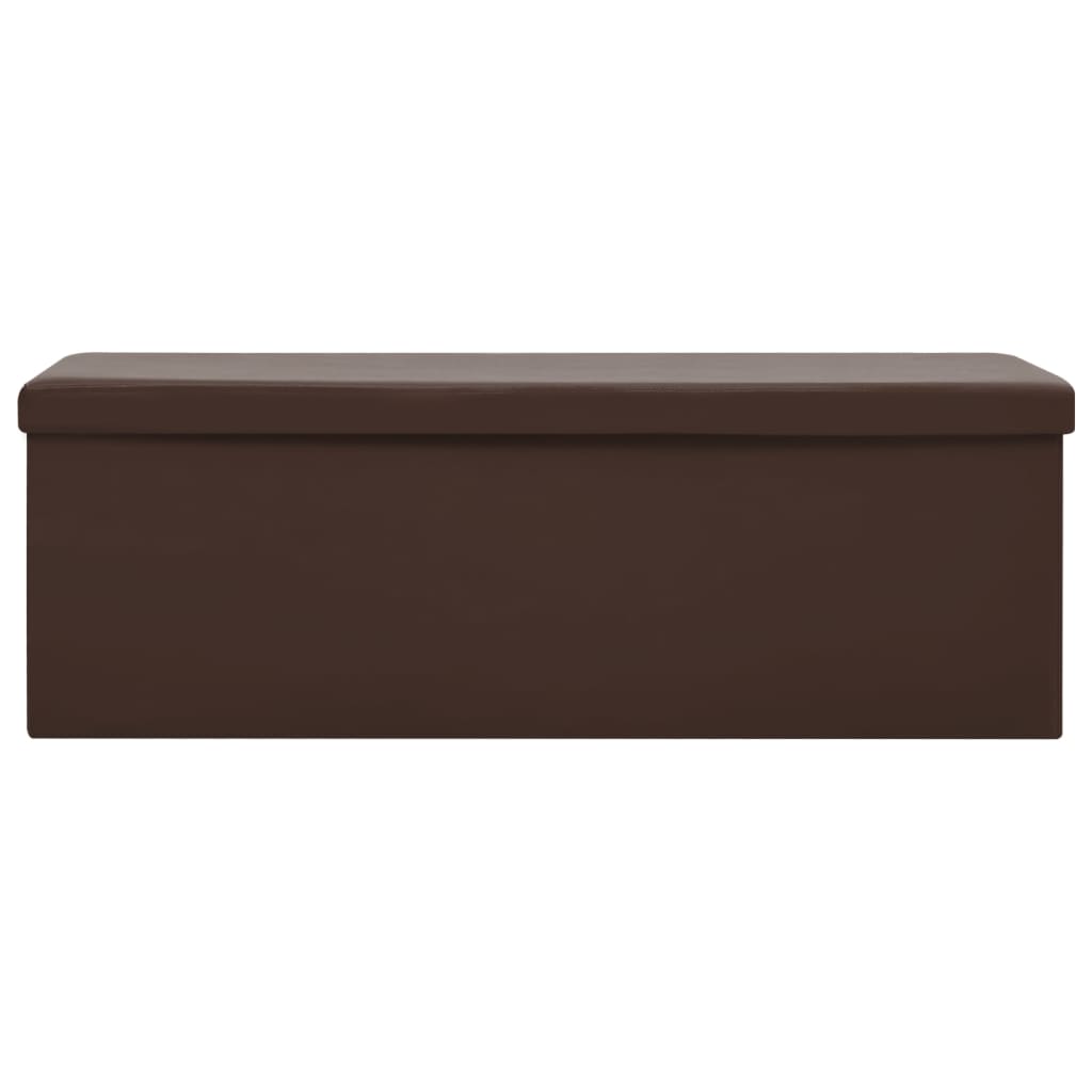 foldbar opbevaringsbænk PVC brun