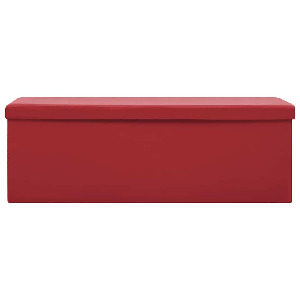 foldbar opbevaringsbænk PVC vinrød
