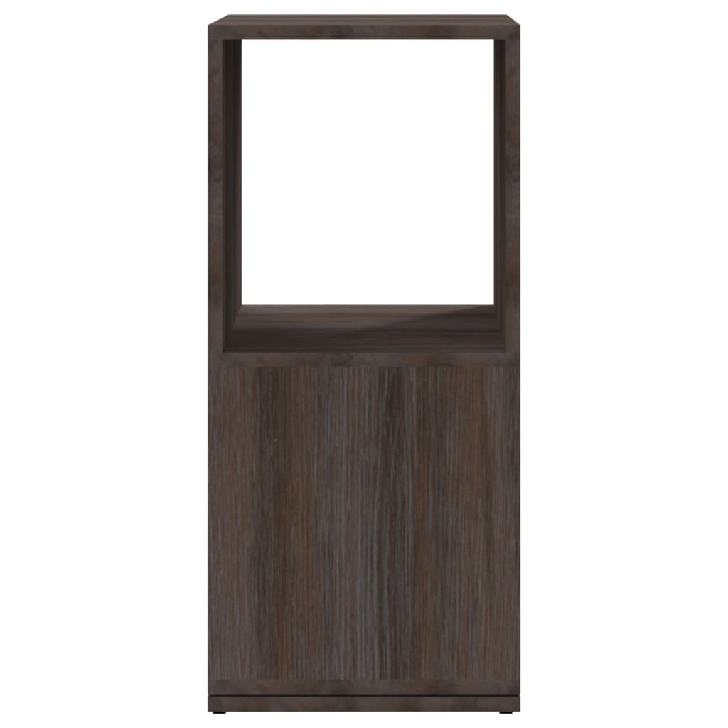 drejelig reol 34,5x34,5x75,5cm konstrueret træ grå og sonoma-eg