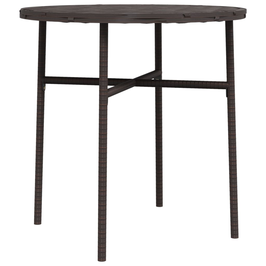 tebord 45 cm polyrattan brun