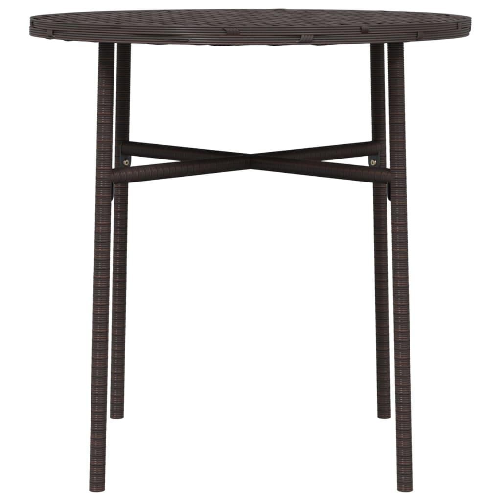tebord 45 cm polyrattan brun