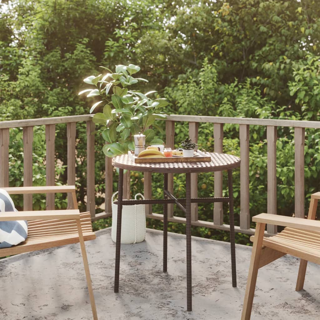 tebord 45 cm polyrattan brun