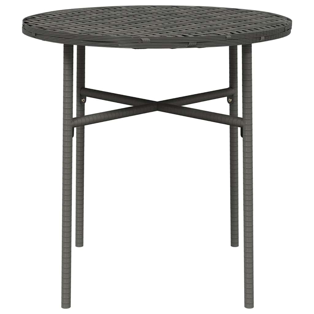 tebord 45 cm polyrattan grå