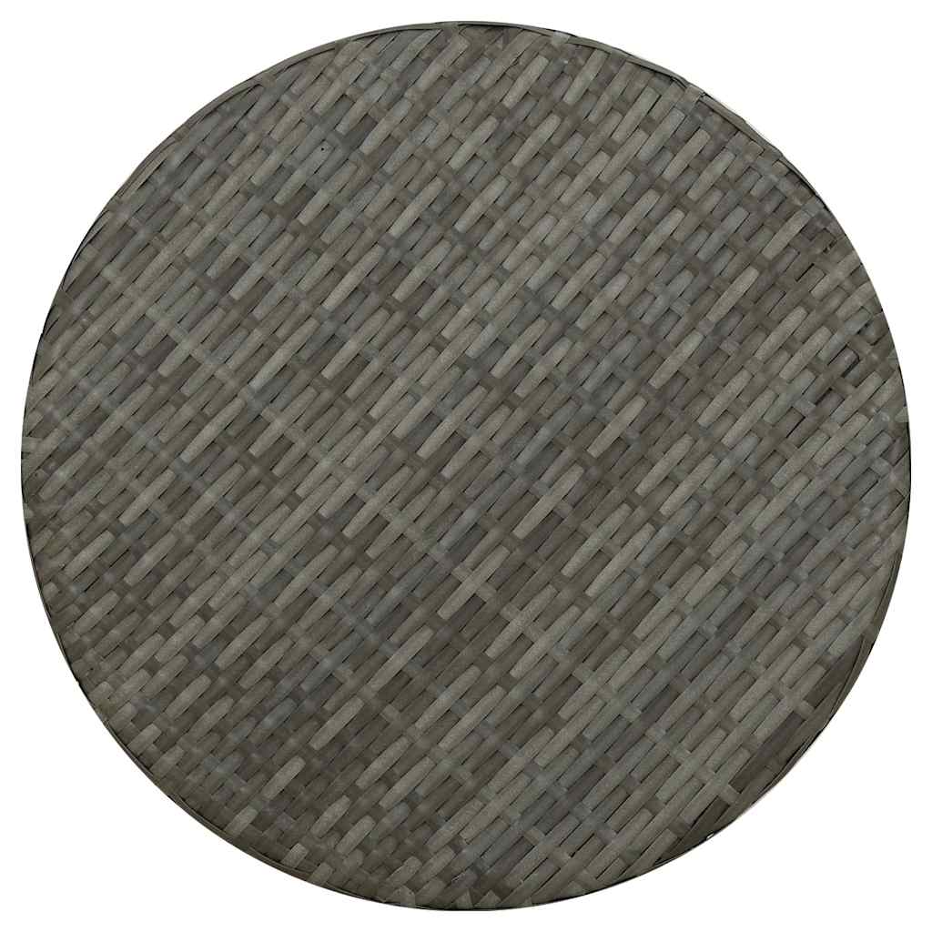 tebord 45 cm polyrattan grå