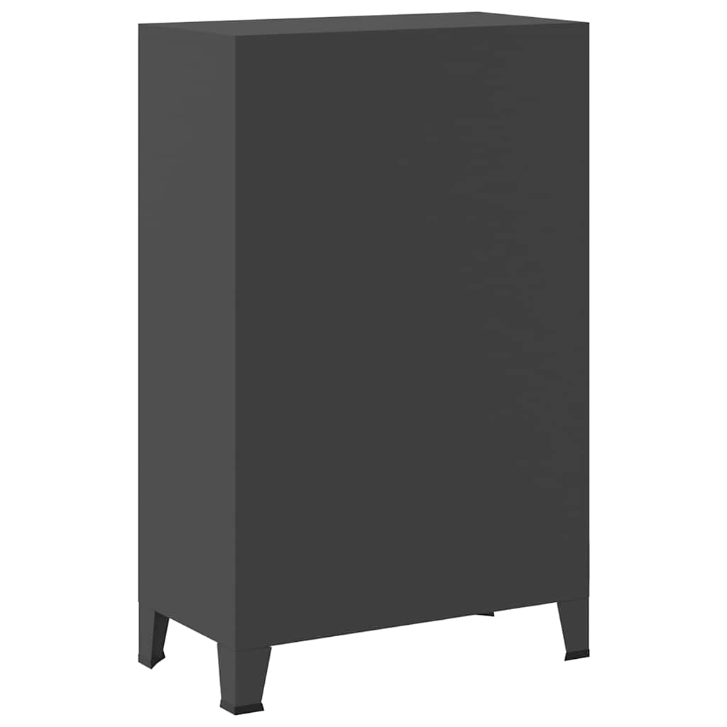 industrielt klædeskab 67x35x107 cm stål antracitgrå