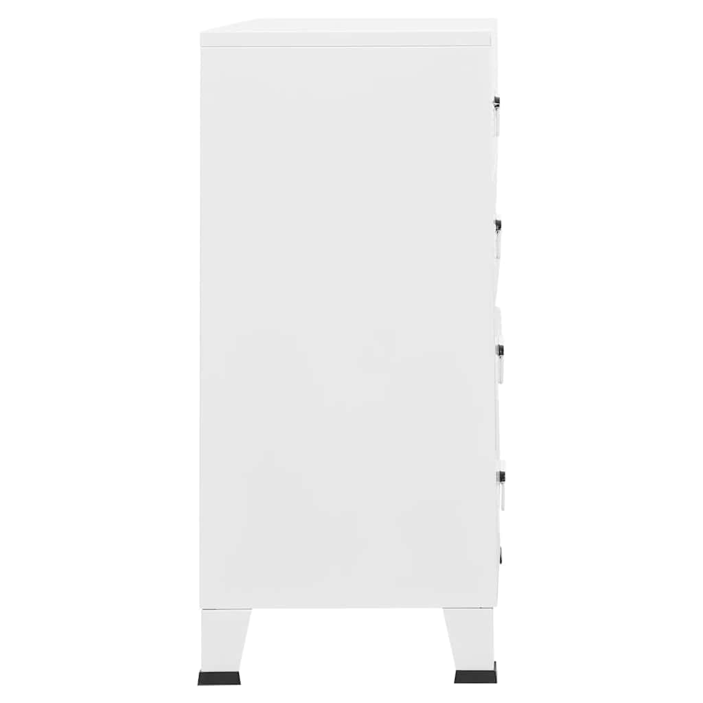 industriel kommode 78x40x93 cm metal hvid