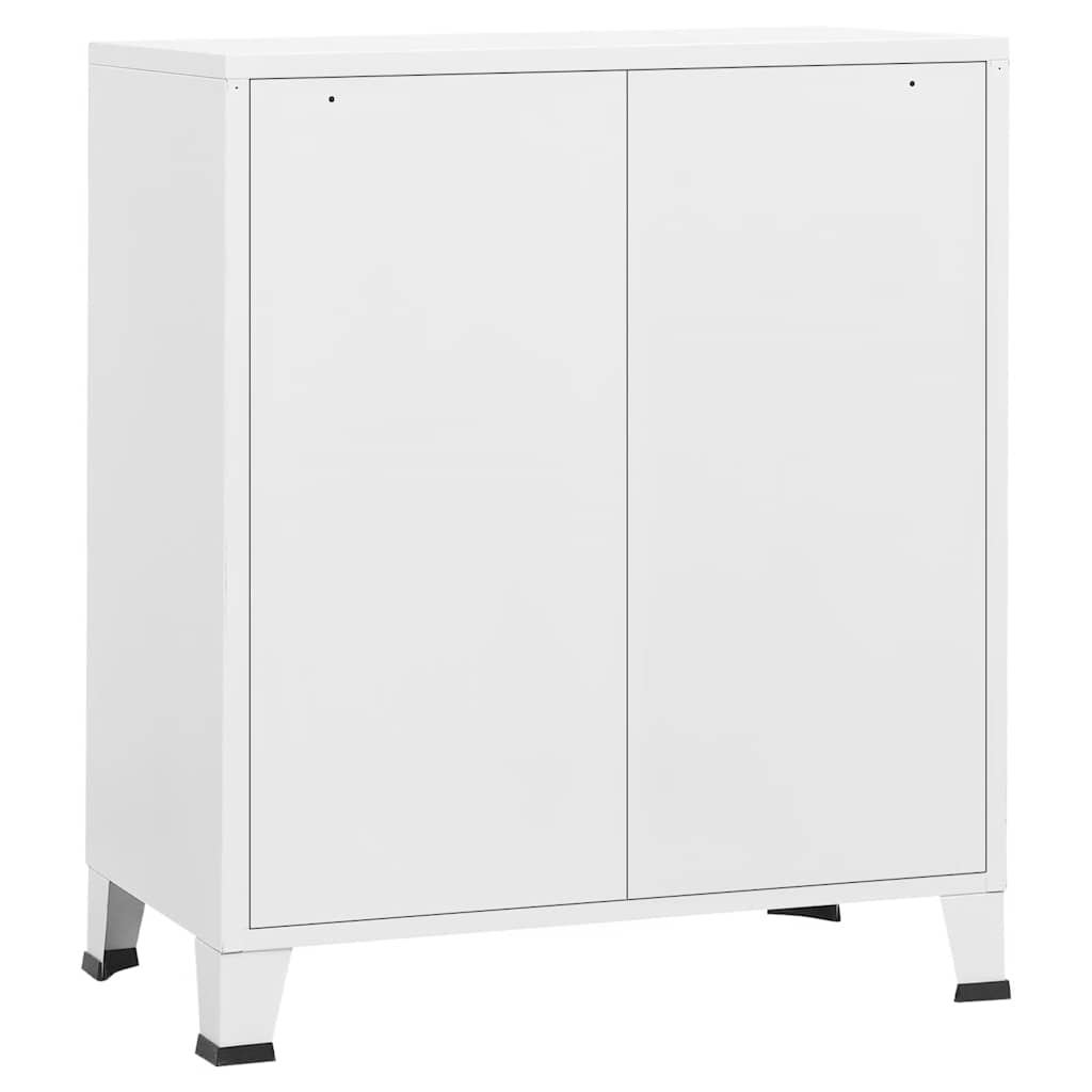 industriel kommode 78x40x93 cm metal hvid
