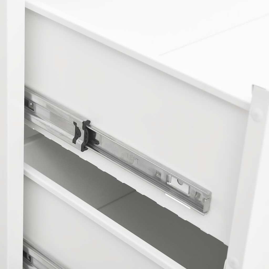 industriel kommode 78x40x93 cm metal hvid
