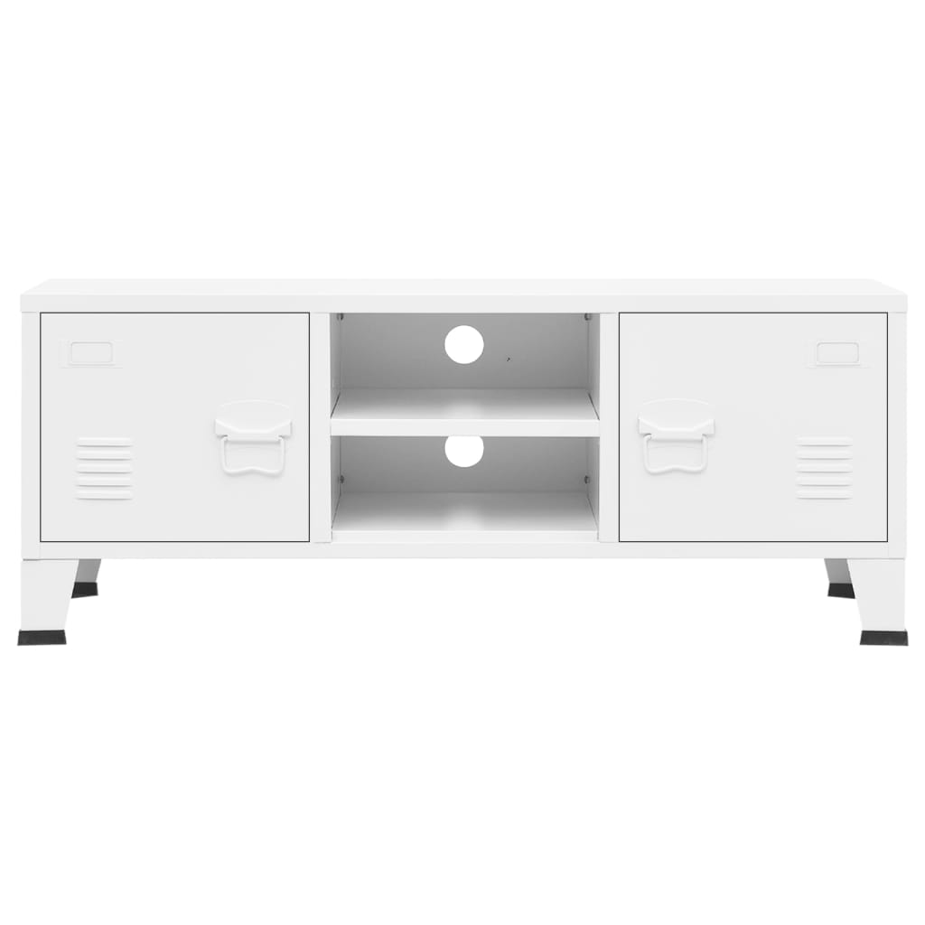 industrielt tv-skab 105x35x42 cm hvid