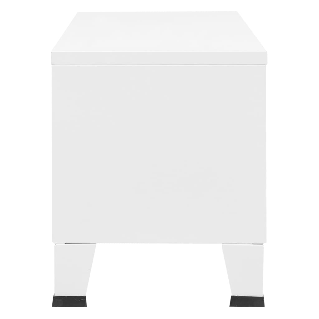 industrielt tv-skab 105x35x42 cm hvid