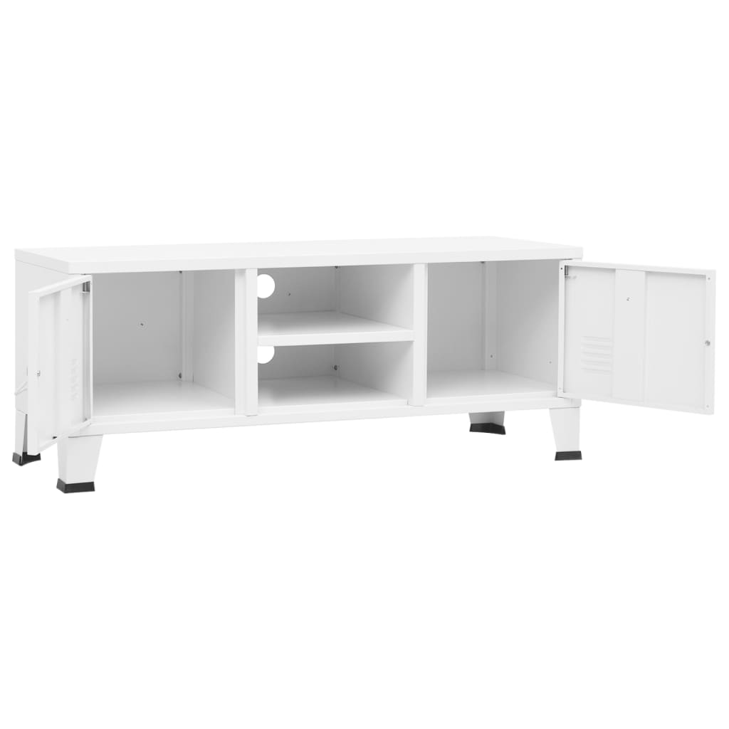 industrielt tv-skab 105x35x42 cm hvid