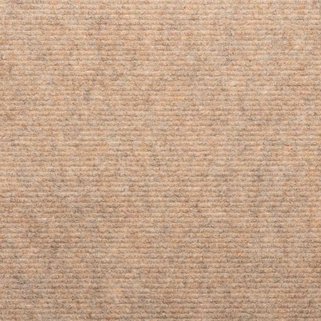 selvklæbende trappemåtter 15 stk. 56x17x3 cm beige