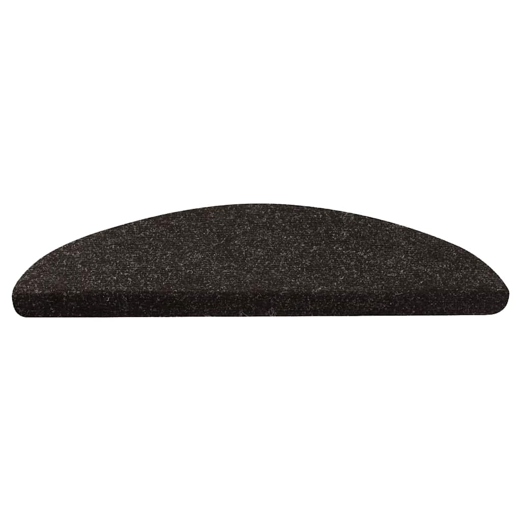 selvklæbende trappemåtter 15 stk. 56x17x3 cm antracitgrå