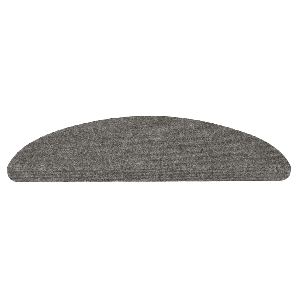 selvklæbende trappemåtter 15 stk. 56x17x3 cm grå