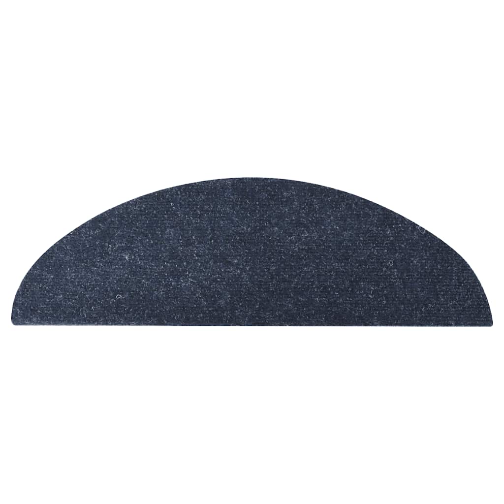 selvklæbende trappemåtter 15 stk. 56x17x3 cm blå